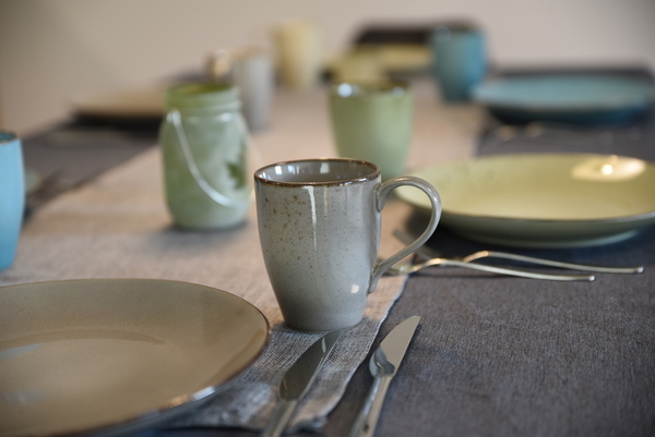 Gedeckter Tisch in der Ferienwohnung Hammerwirt